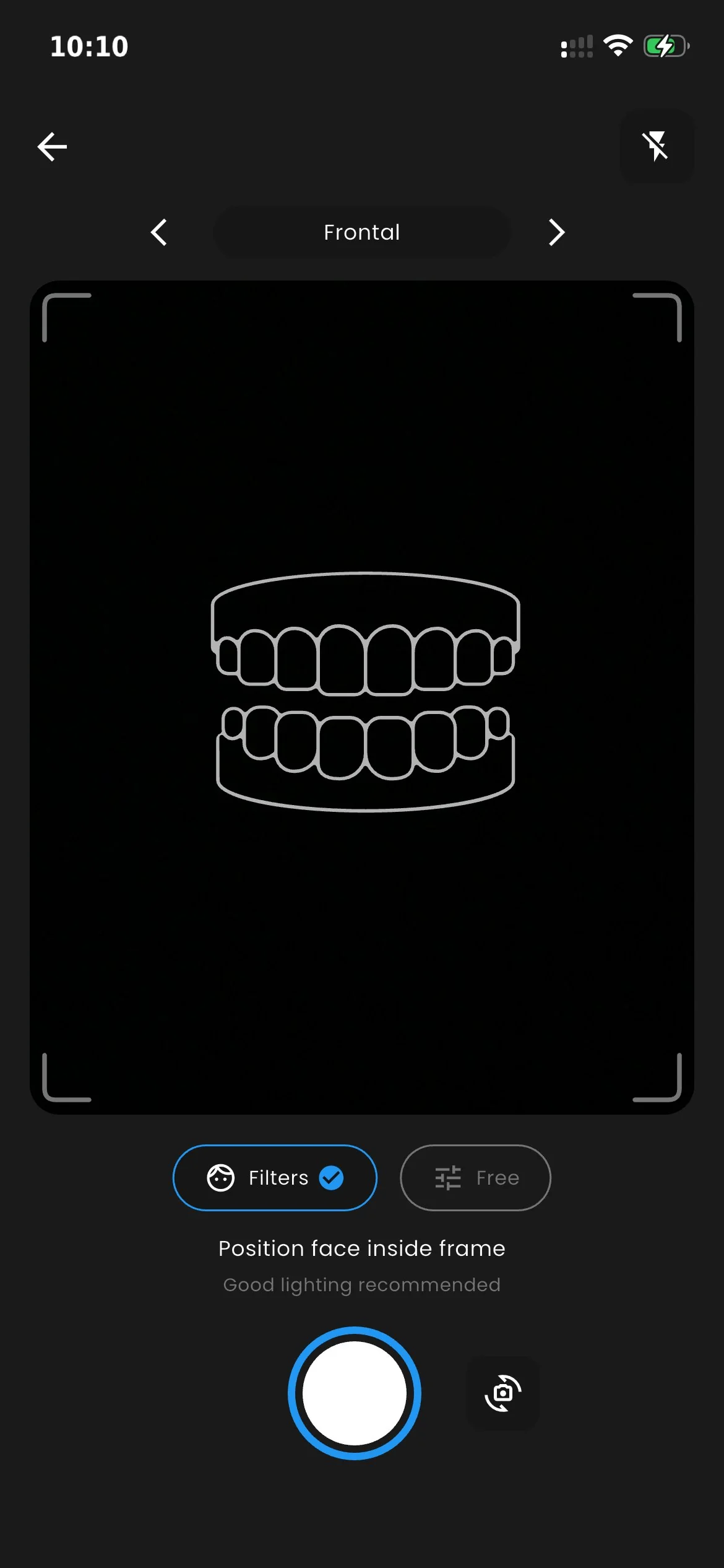 Frontal dental photo